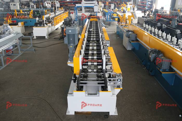 PROMAX steel stud and track roll former with PLC controlled automatic C U adjustment