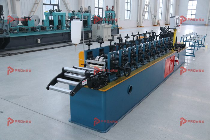 PROMAX U channel roll forming machine with configurable PLC control and automatic cutting