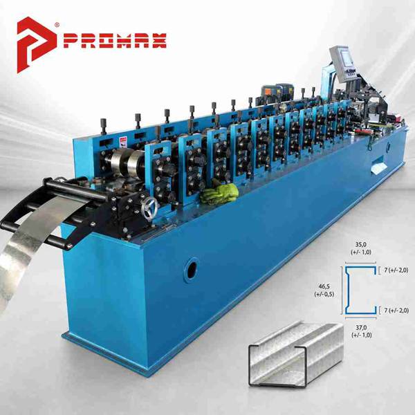 Máquina PROMAX para fabricar perfil Montante 48 galvanizado para paredes de drywall